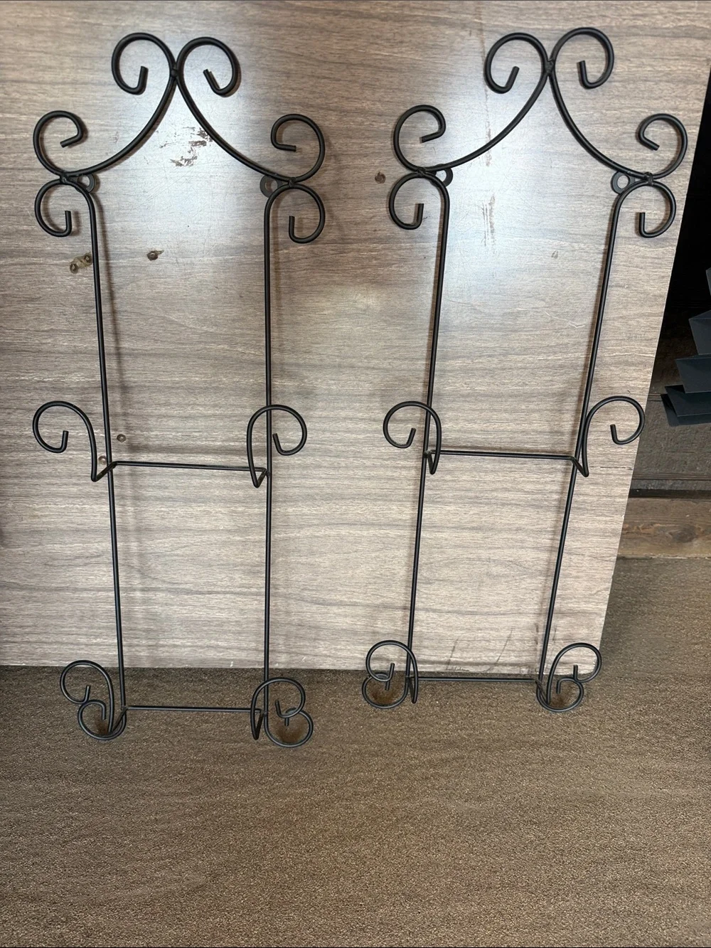 Black Decorative Scroll Wall Rack - Home Wall Decor